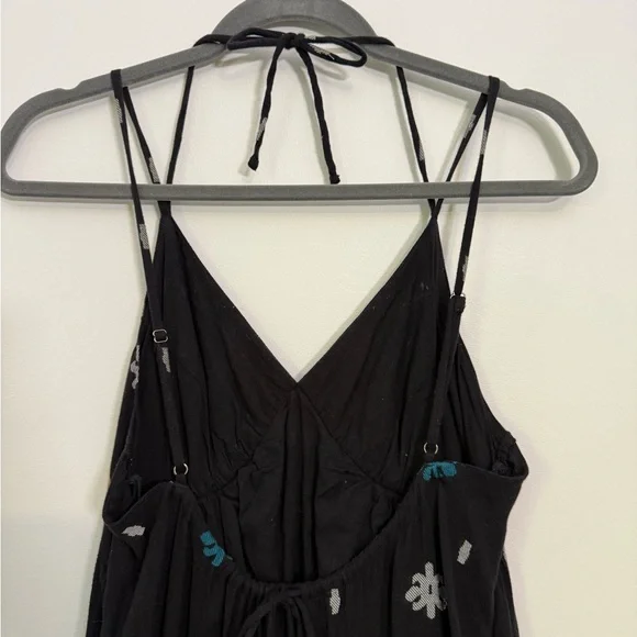 Free People Black and Blue Spaghetti Strap Maxi Dress - Picture 5 of 7